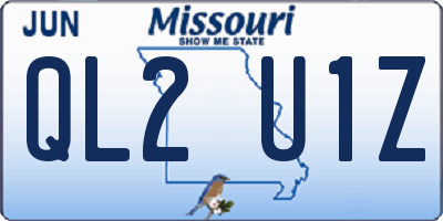 MO license plate QL2U1Z