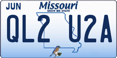 MO license plate QL2U2A