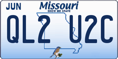 MO license plate QL2U2C