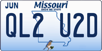 MO license plate QL2U2D