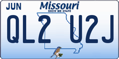 MO license plate QL2U2J