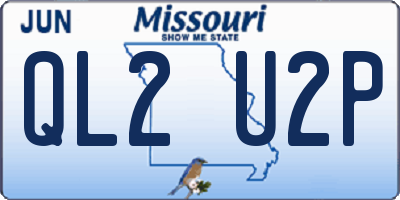 MO license plate QL2U2P