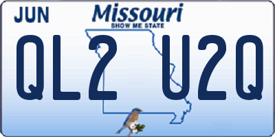 MO license plate QL2U2Q