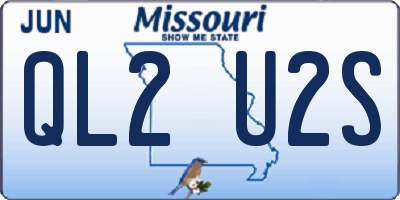 MO license plate QL2U2S