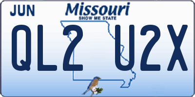 MO license plate QL2U2X