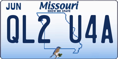 MO license plate QL2U4A