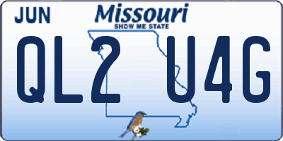 MO license plate QL2U4G