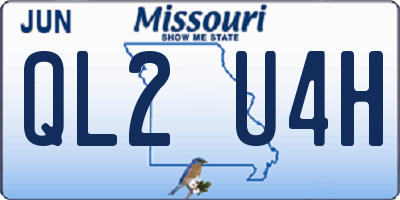 MO license plate QL2U4H