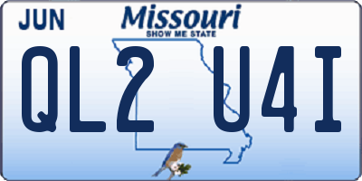 MO license plate QL2U4I