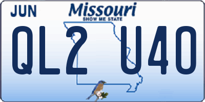 MO license plate QL2U4O