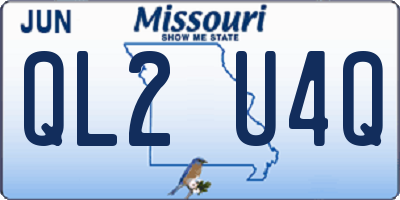 MO license plate QL2U4Q