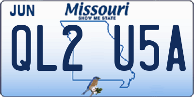 MO license plate QL2U5A