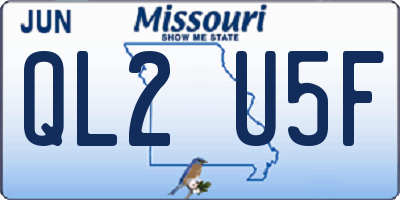 MO license plate QL2U5F