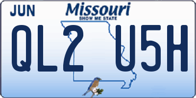 MO license plate QL2U5H