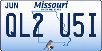 MO license plate QL2U5I