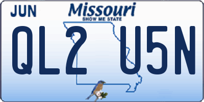 MO license plate QL2U5N