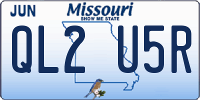 MO license plate QL2U5R