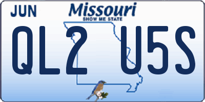 MO license plate QL2U5S