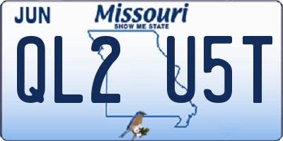 MO license plate QL2U5T