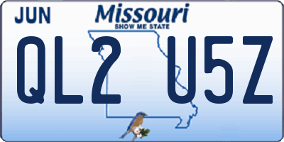 MO license plate QL2U5Z