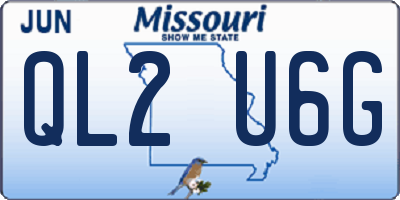 MO license plate QL2U6G