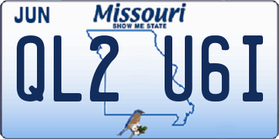 MO license plate QL2U6I