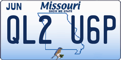 MO license plate QL2U6P