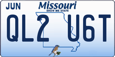 MO license plate QL2U6T