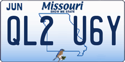 MO license plate QL2U6Y