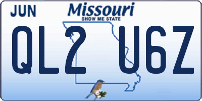 MO license plate QL2U6Z