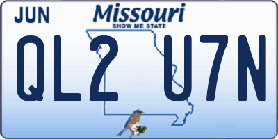 MO license plate QL2U7N