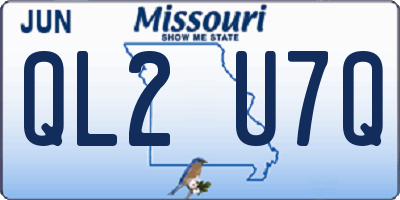 MO license plate QL2U7Q