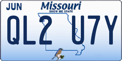 MO license plate QL2U7Y