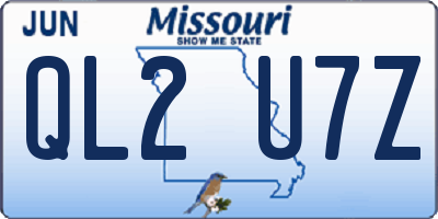 MO license plate QL2U7Z