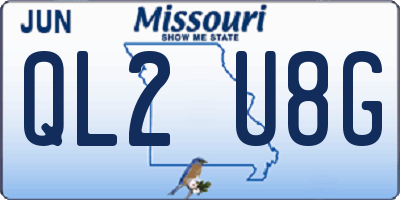 MO license plate QL2U8G