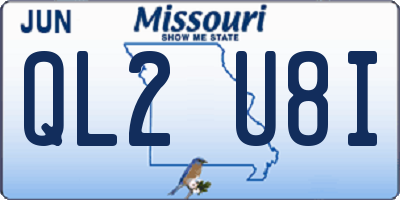 MO license plate QL2U8I
