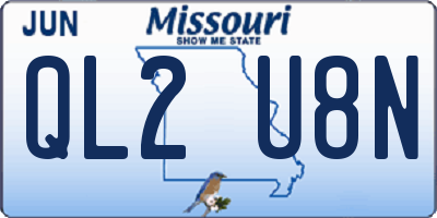 MO license plate QL2U8N