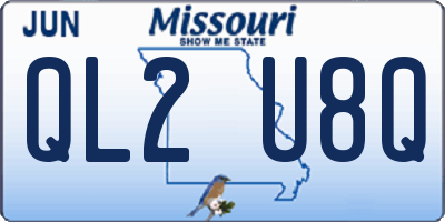 MO license plate QL2U8Q
