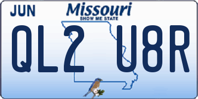 MO license plate QL2U8R