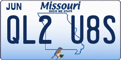 MO license plate QL2U8S