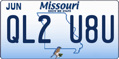 MO license plate QL2U8U