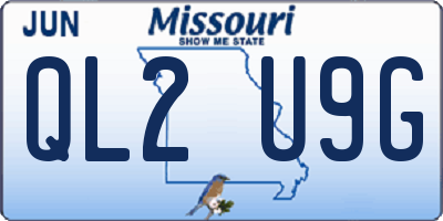 MO license plate QL2U9G