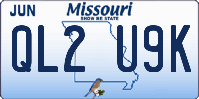 MO license plate QL2U9K