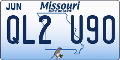 MO license plate QL2U9O