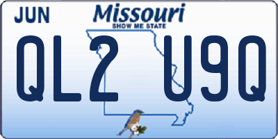 MO license plate QL2U9Q