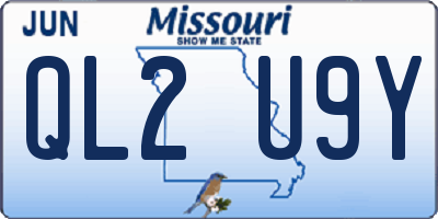 MO license plate QL2U9Y