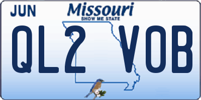 MO license plate QL2V0B