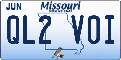 MO license plate QL2V0I
