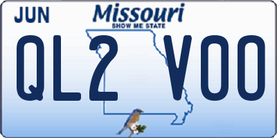 MO license plate QL2V0O