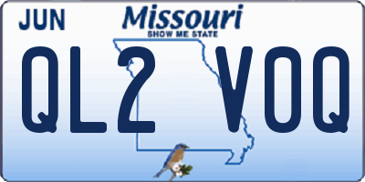 MO license plate QL2V0Q